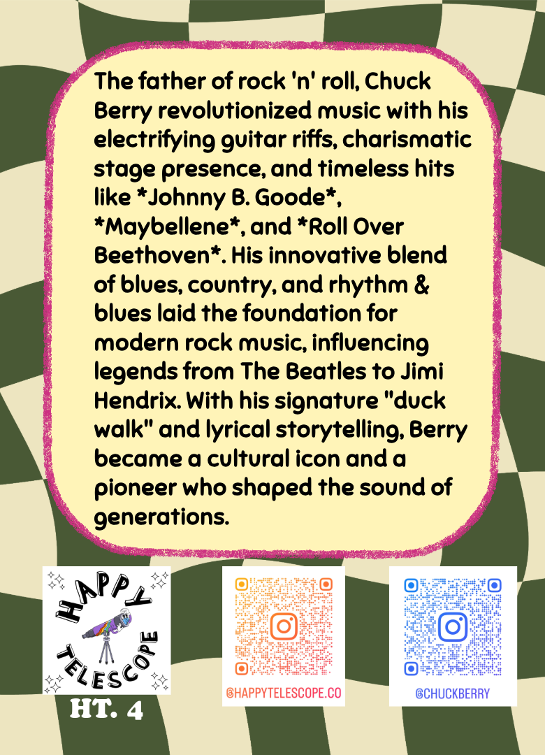 Chuck Berry custom Holographic Trading Card