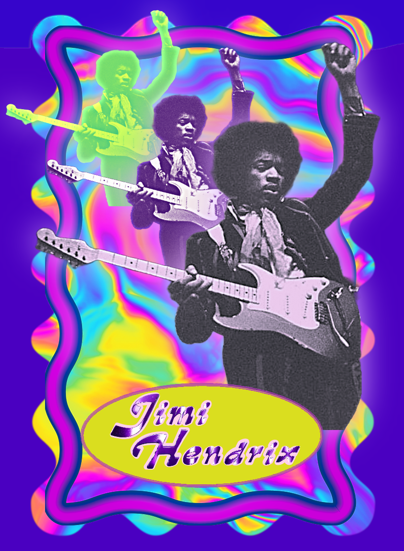 Jimi Hendrix Custom Holographic Trading card