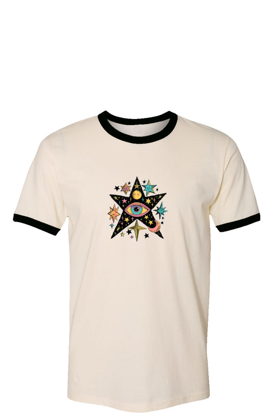 Cosmic Star Vintage Ringer T-Shirt